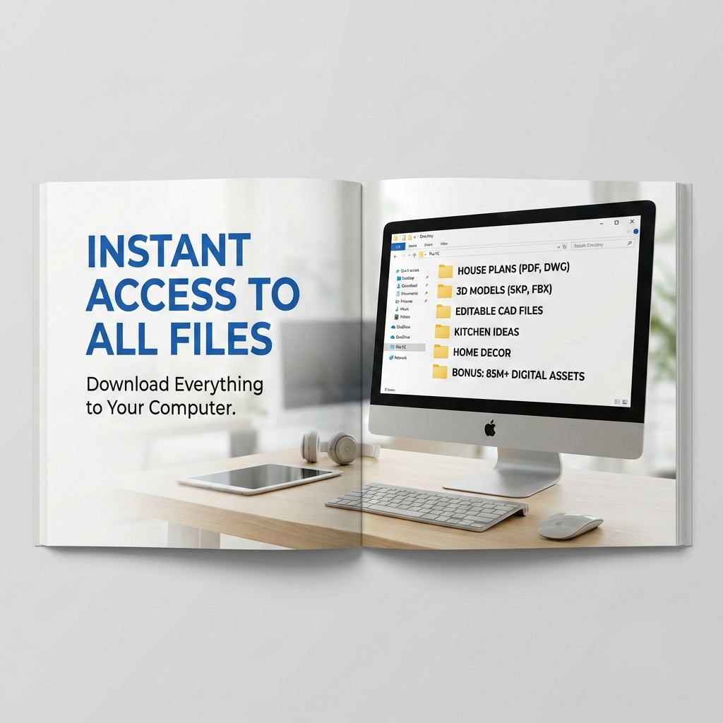 100+ Premium Home Plans Pack With 3D and Editable CAD File